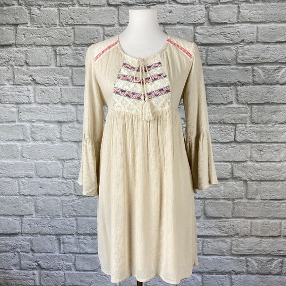 Flying Tomato Dresses & Skirts - Flying Tomato Ivory Embroidered Boho Dress